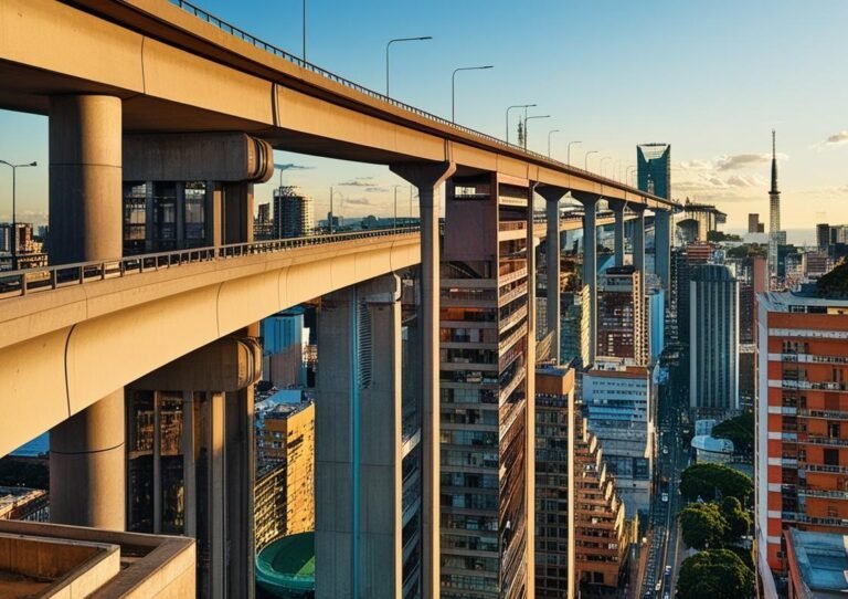 Faça uma imagem do minhocão em são paulo